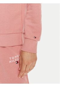 TOMMY HILFIGER - Tommy Hilfiger Bluza UW0UW04521 Różowy Regular Fit. Kolor: różowy. Materiał: syntetyk #4
