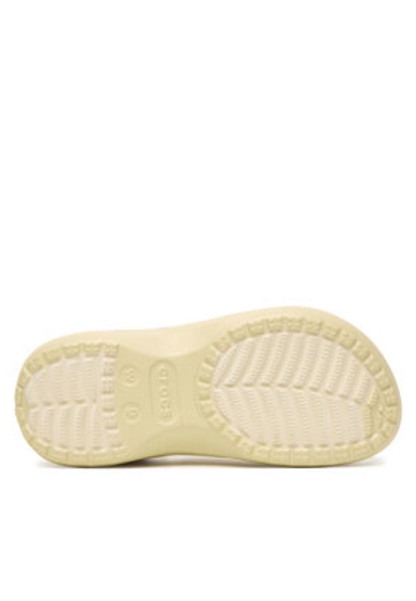 Crocs Klapki Classic Platform Fuzz Lined Clog 212854 Beżowy. Kolor: beżowy. Obcas: na platformie
