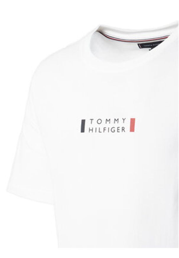 TOMMY HILFIGER - Tommy Hilfiger T-Shirt Brand Love MW0MW41453 Biały Regular Fit. Kolor: biały. Materiał: bawełna