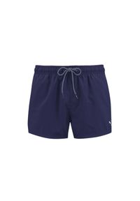 Puma - Kąpielówki Męskie Krótkie. Kolor: niebieski. Materiał: poliester. Długość: krótkie. Sezon: lato. Styl: sportowy