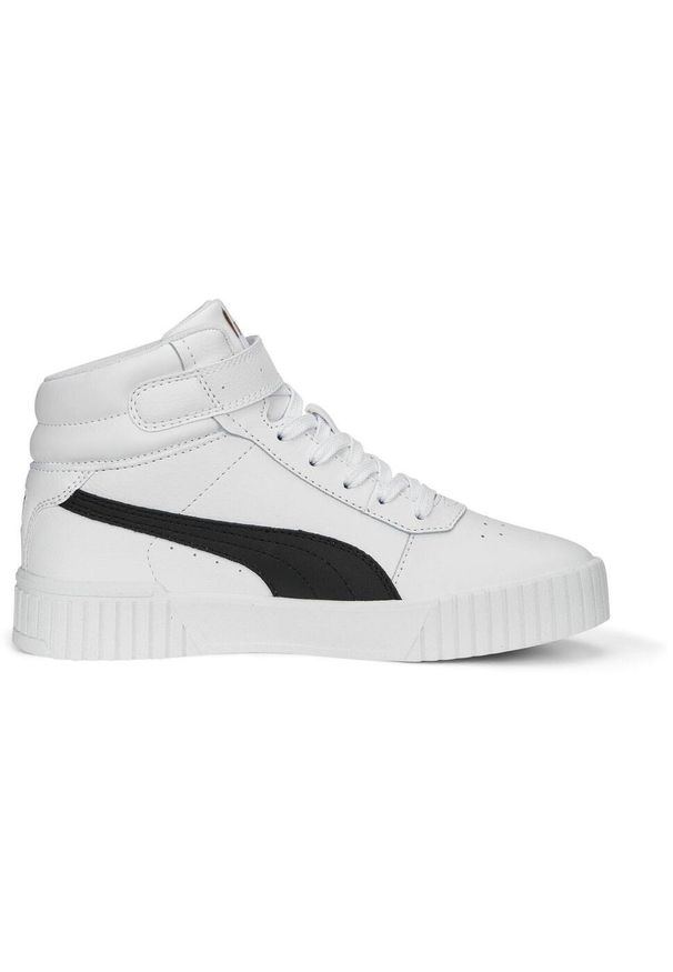 Buty do chodzenia damskie Puma Carina 20 Mid. Okazja: na co dzień. Kolor: biały. Materiał: syntetyk, materiał. Sport: turystyka piesza