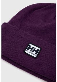 Helly Hansen czapka kolor fioletowy z grubej dzianiny. Kolor: fioletowy. Materiał: dzianina #3