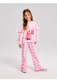 Sinsay - Spodnie dzwony Barbie - różowy. Kolor: różowy #1