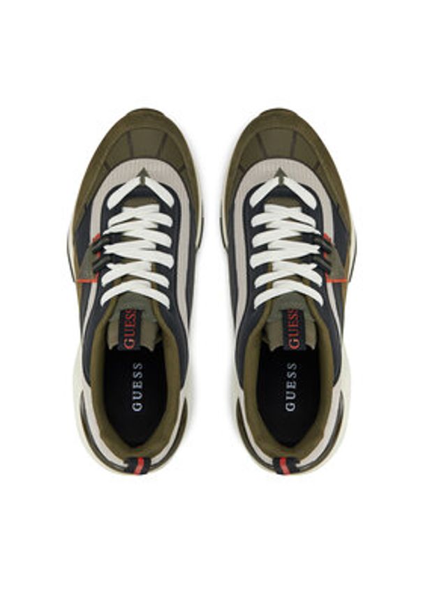 Guess Sneakersy FMJVALELL12 Zielony. Kolor: zielony. Materiał: skóra