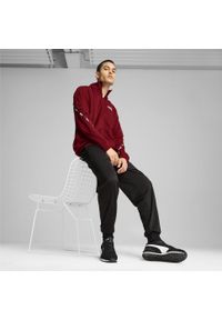 Puma - Męski dres z ozdobną taśmą PUMA Intense Red. Kolor: czerwony. Materiał: dresówka