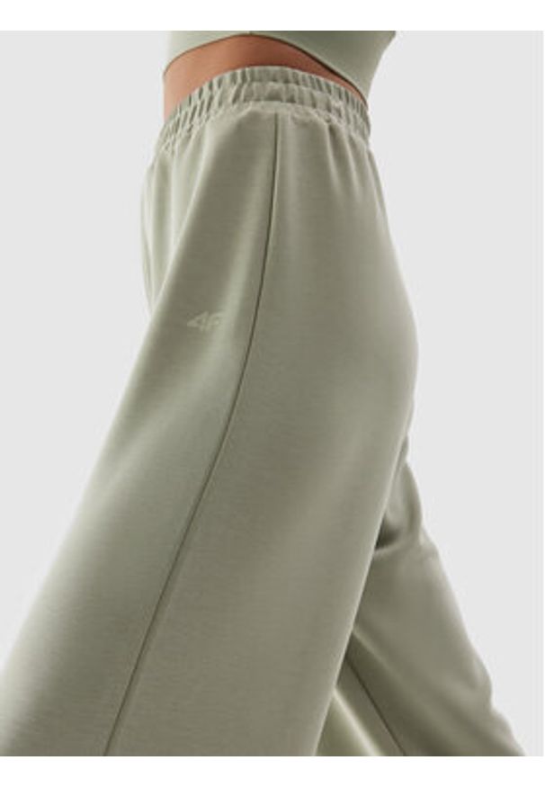 4f - 4F Spodnie dresowe 4FAW23TTROF459 Khaki Regular Fit. Kolor: brązowy. Materiał: syntetyk, wiskoza