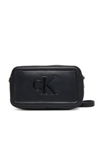 Calvin Klein Torebka Bold Ck Camera Bag LV04F3220G Czarny. Kolor: czarny. Materiał: skórzane #5