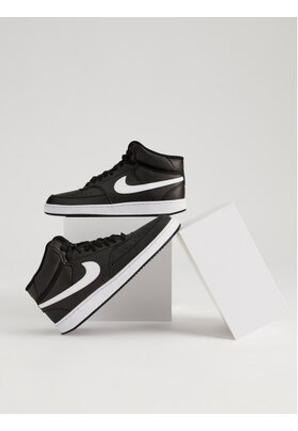 Nike Sneakersy Court Vision Mid Nn DN3577 001 Czarny. Kolor: czarny. Materiał: skóra. Model: Nike Court