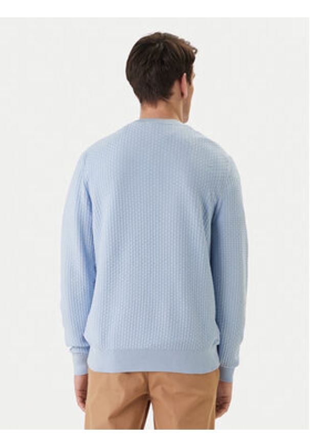 BOSS Sweter H-Imberto 50545283 Błękitny Regular Fit. Kolor: niebieski. Materiał: bawełna