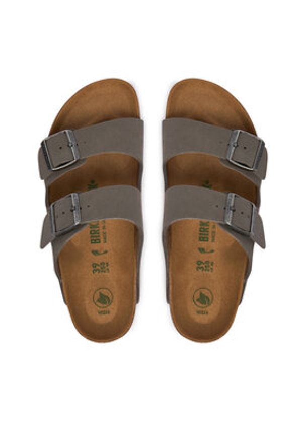 Birkenstock Klapki Arizona 1030572 Szary. Kolor: szary. Materiał: skóra