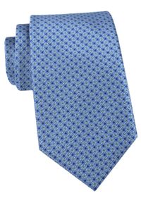 Krawat Męski - Angelo di Monti - Niebieski z Drobnym Wzorkiem. Kolor: niebieski. Materiał: tkanina. Styl: elegancki, wizytowy #1