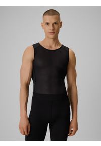 4f - 4F Potówka kolarska męska - czarna L. Kolor: czarny. Materiał: skóra, włókno. Długość: długie. Sport: kolarstwo #1