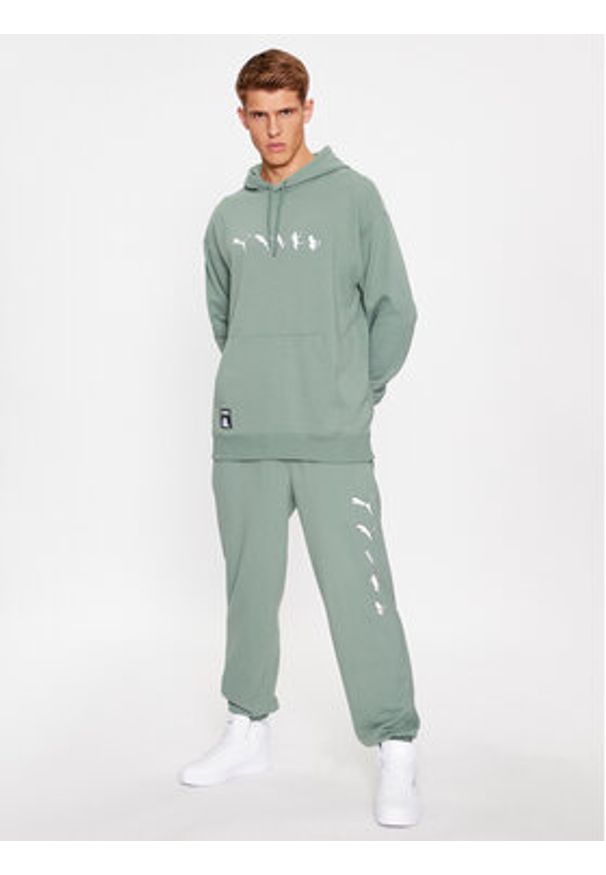 Puma Spodnie dresowe Puma X Ripndip 622199 Zielony Relaxed Fit. Kolor: zielony. Materiał: bawełna