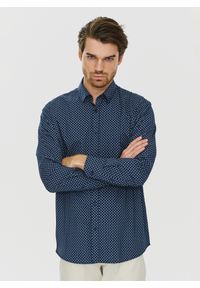 PAKO LORENTE – Granatowa koszula o prostym kroju we wzór paisley P24SF-1X-029-G-R - Pako Lorente. Kolor: niebieski. Długość rękawa: długi rękaw. Długość: długie. Wzór: paisley #1