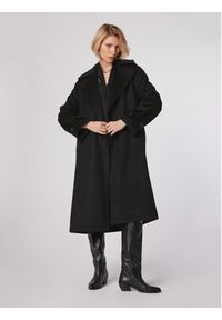 Simple Płaszcz przejściowy PLD502-01 Czarny Relaxed Fit. Kolor: czarny. Materiał: syntetyk #9