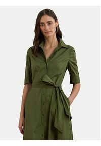 Lauren Ralph Lauren - LAUREN RALPH LAUREN Sukienka koszulowa 200748950014 Zielony Regular Fit. Kolor: zielony. Materiał: bawełna. Typ sukienki: koszulowe #4