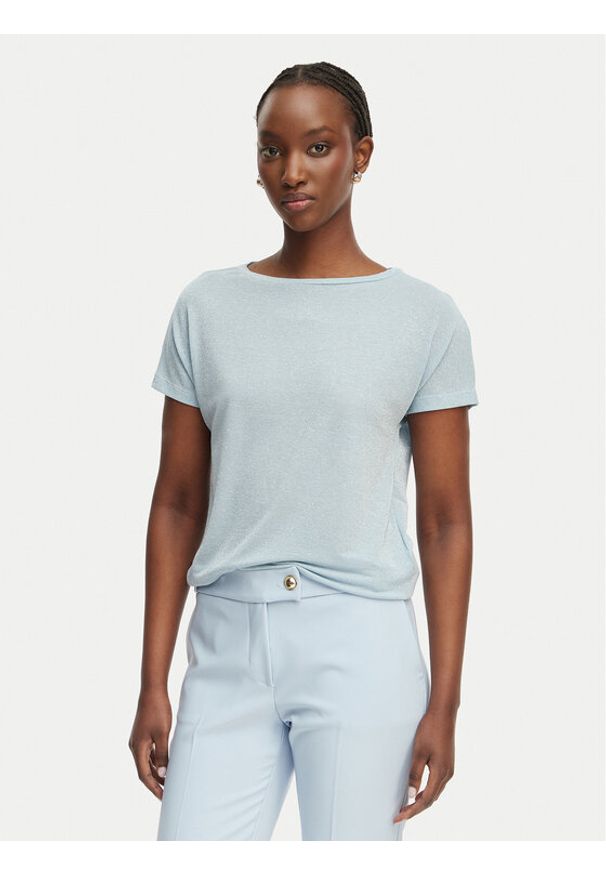 Marella Bluzka Accorta 2615971052 Błękitny Regular Fit. Kolor: niebieski. Materiał: wiskoza