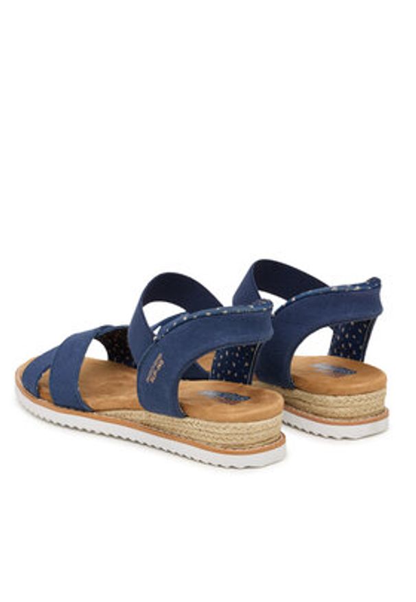 skechers - Skechers Sandały BOBS Desert Kiss - Golden Lily 114418/NVY Granatowy. Kolor: niebieski. Materiał: materiał