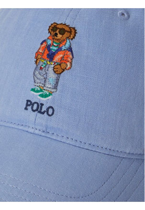 Polo Ralph Lauren Czapka z daszkiem 710B14599001 Błękitny. Kolor: niebieski. Materiał: len