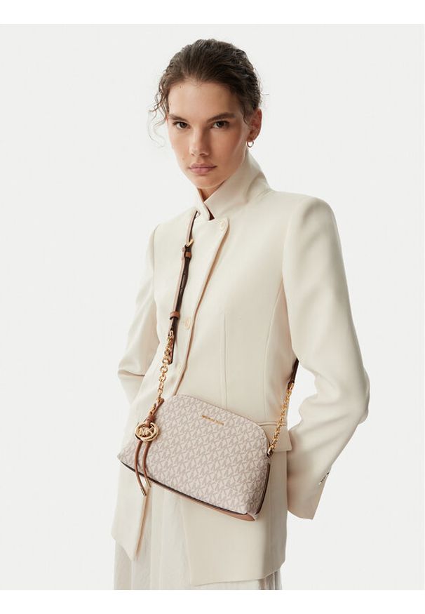 MICHAEL Michael Kors Torebka Freddie 32T6GX4C1B Kremowy. Kolor: kremowy. Materiał: skórzane