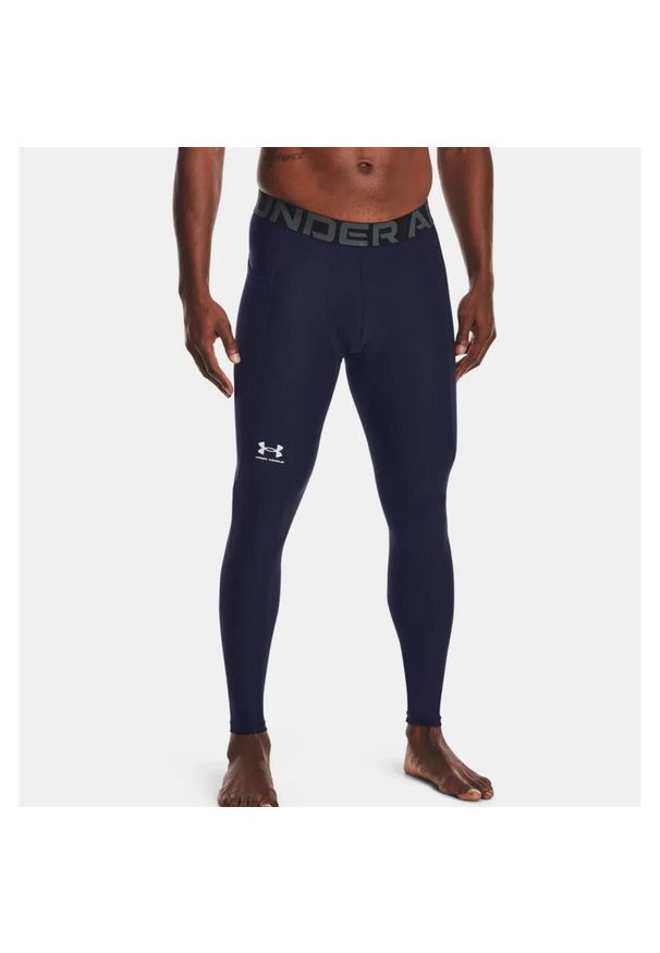 Legginsy szybkoschnące męskie Under Armour HG Armour Leggings. Kolor: niebieski. Sport: bieganie