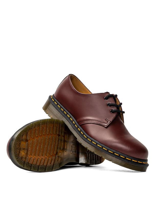 Półbuty unisex bordowe Dr. Martens 1461 Cheery Red Smooth. Kolor: czerwony. Materiał: guma. Sezon: lato