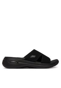 skechers - Skechers Klapki Go Walk Arch Fit 140274/BBK Czarny. Kolor: czarny. Materiał: materiał #1