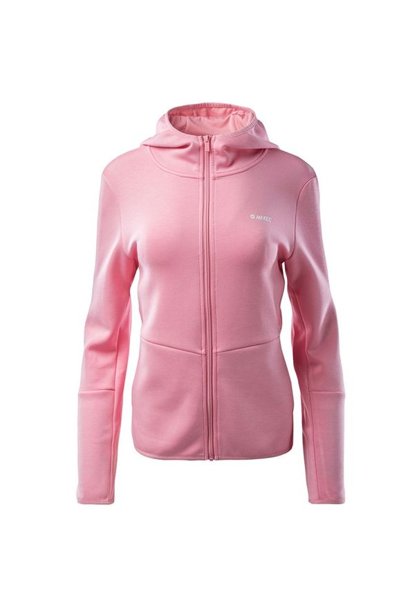 Bluza damska Hi-tec Lady Danio - różowa, Rozmiar M. Kolor: różowy. Materiał: materiał, wiskoza, elastan, tkanina, skóra, poliester. Sezon: lato. Sport: fitness