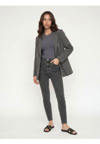 Sinsay - Jeansy skinny high waist z domieszką wiskozy - szary. Stan: podwyższony. Kolor: szary #1
