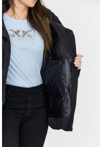 Hetrego - HETREGO Czarna długa kurtka puchowa Tiffany. Kolor: czarny. Materiał: puch. Długość: długie #3