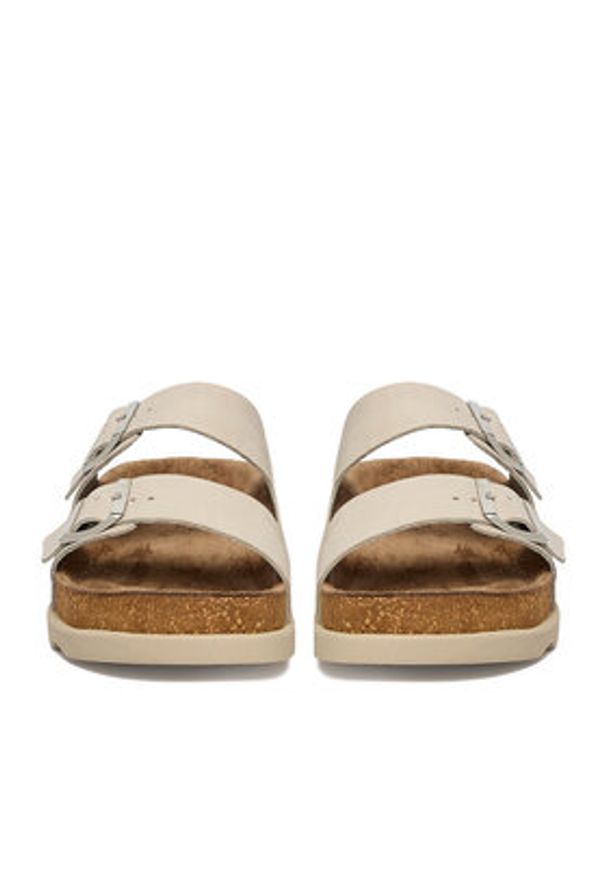 Rieker Klapki CEO-V3190-40 Beżowy. Kolor: beżowy. Materiał: zamsz, skóra