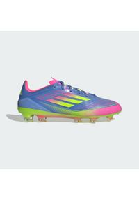 Adidas - Buty F50 Pro FG. Kolor: żółty, niebieski, różowy, wielokolorowy. Materiał: materiał. Sport: piłka nożna #1
