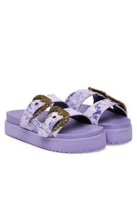 Versace Jeans Couture Klapki 80VA3SM1 ZS366 338 Fioletowy. Kolor: fioletowy. Materiał: skóra #5