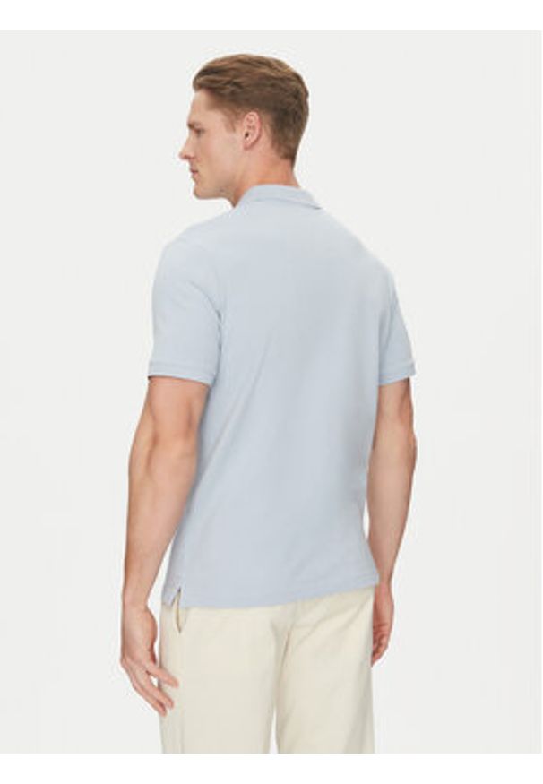 Calvin Klein Polo K10K111196 Błękitny Slim Fit. Typ kołnierza: polo. Kolor: niebieski. Materiał: bawełna