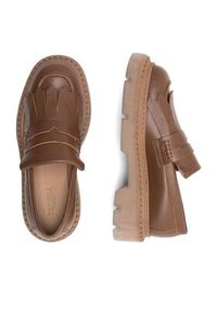 Badura Loafersy SINES-23FW110-V Brązowy. Kolor: brązowy. Materiał: skóra #5