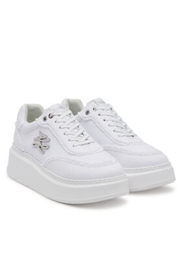 Karl Lagerfeld - KARL LAGERFELD Sneakersy KL63523 Biały. Kolor: biały. Materiał: materiał