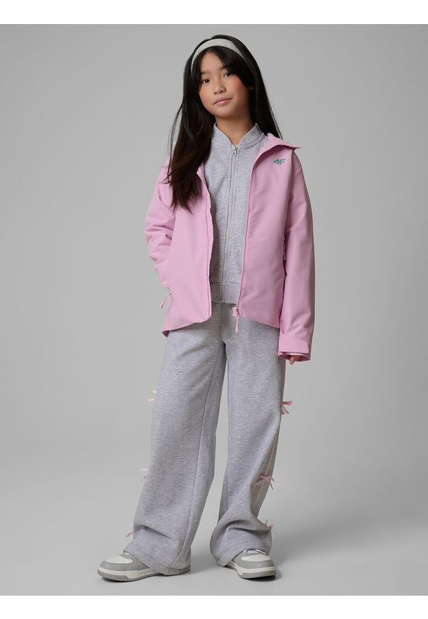 4f - 4F Kurtka przejściowa membrana 5000 dziecięca - różowa 164 (13-14 lat). Okazja: na spacer, na co dzień, na uczelnię. Kolor: różowy. Sezon: lato. Styl: casual
