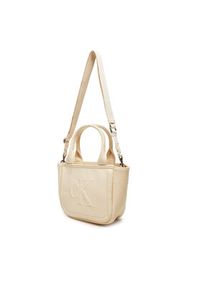 Calvin Klein Jeans Torebka Summer Canvas Mini Tote LV04K3160G Beżowy. Kolor: beżowy #3