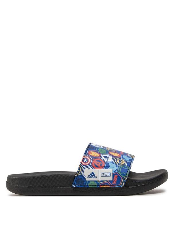 Adidas - adidas Klapki adilette Comfort x Marvel Slides Kids ID5238 Niebieski. Kolor: niebieski. Materiał: skóra. Wzór: motyw z bajki