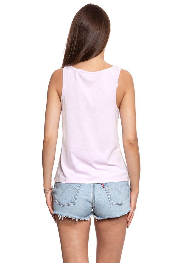 Wrangler - WRANGLER T SHIRT DAMSKI TANK LAVENDER FOG W7387EVVW 112131062. Długość rękawa: na ramiączkach. Wzór: kolorowy