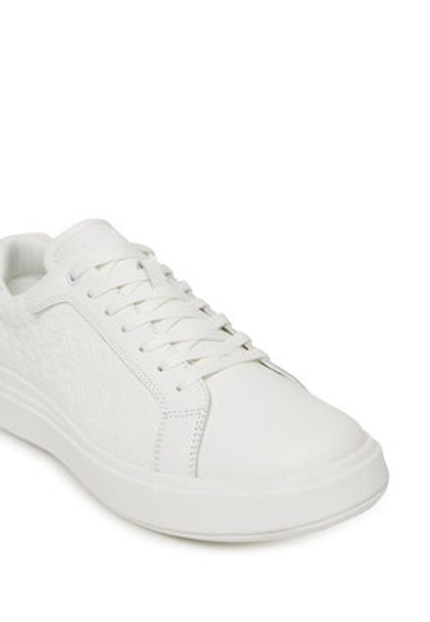 Calvin Klein Sneakersy Chunky Low Top Lace Up Mono HM0HM01970 Biały. Kolor: biały. Materiał: skóra