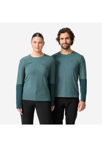 ROCKRIDER - Koszulka rowerowa MTB unisex Rockrider oddychająca. Kolor: zielony. Materiał: włókno, materiał, tkanina, lyocell. Sport: kolarstwo #1