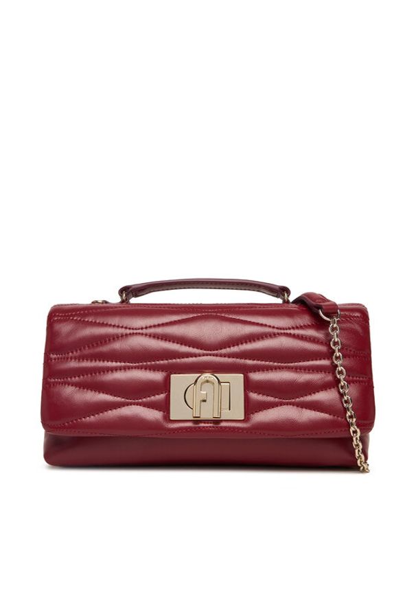 Furla Torebka WE00798-BX3548-CGQ00-1-007-20-CN-E Bordowy. Kolor: czerwony. Materiał: skórzane