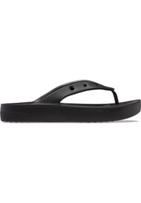 Japonki plażowe damskie Crocs Classic Platform Flip. Okazja: na plażę. Kolor: czarny. Obcas: na platformie. Styl: elegancki, klasyczny
