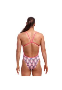 FUNKITA - Strój kąpielowy damski jednoczęściowy na basen plażę Funkita. Kolor: biały, wielokolorowy, różowy