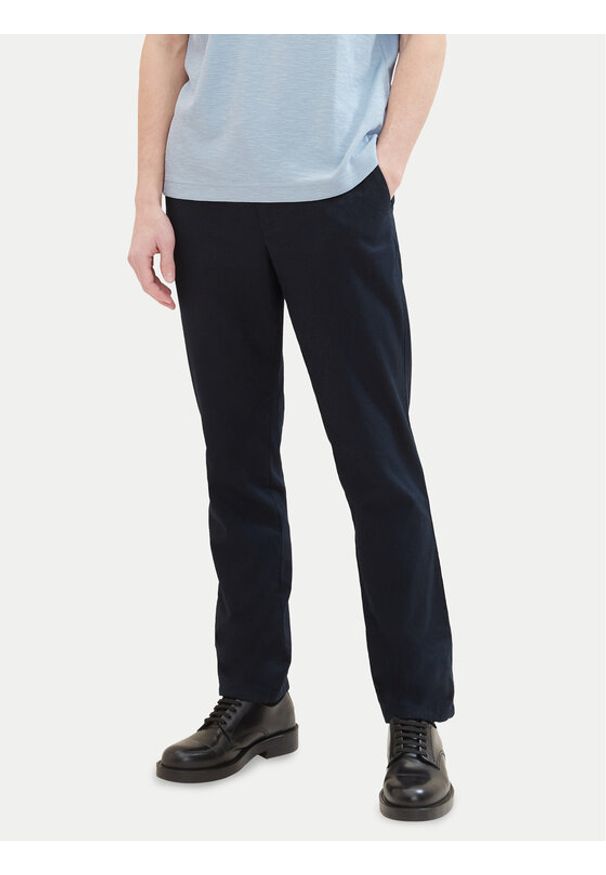 Tom Tailor Spodnie materiałowe 1041171 Granatowy Regular Fit. Kolor: niebieski. Materiał: bawełna