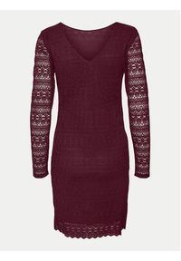 Vero Moda Sukienka koktajlowa Zoe 10315445 Bordowy Slim Fit. Kolor: czerwony. Materiał: syntetyk. Styl: wizytowy #5