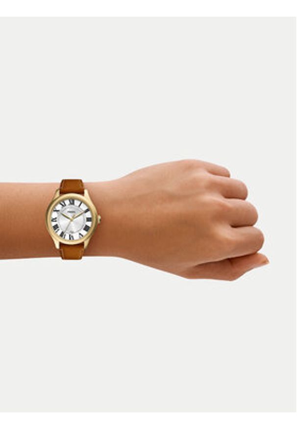Fossil Zegarek Gilmore ES5397 Brązowy. Kolor: brązowy. Materiał: skóra