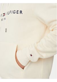 TOMMY HILFIGER - Tommy Hilfiger Bluza Logo MW0MW11599 Beżowy Regular Fit. Kolor: beżowy. Materiał: syntetyk, bawełna #2