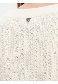 Guess Kardigan W5YR01 Z2ZK2 Biały Regular Fit. Kolor: biały. Materiał: wiskoza #3